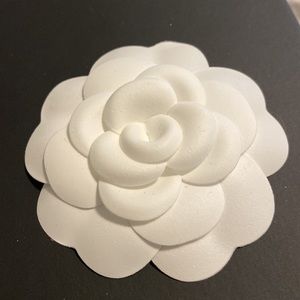 New Authentic Chanel White Camilla Flower